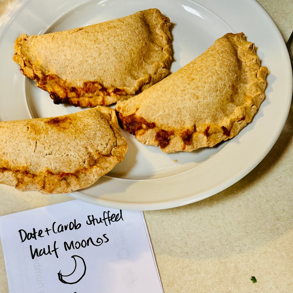 Date & Carob Stuffed Half Moons